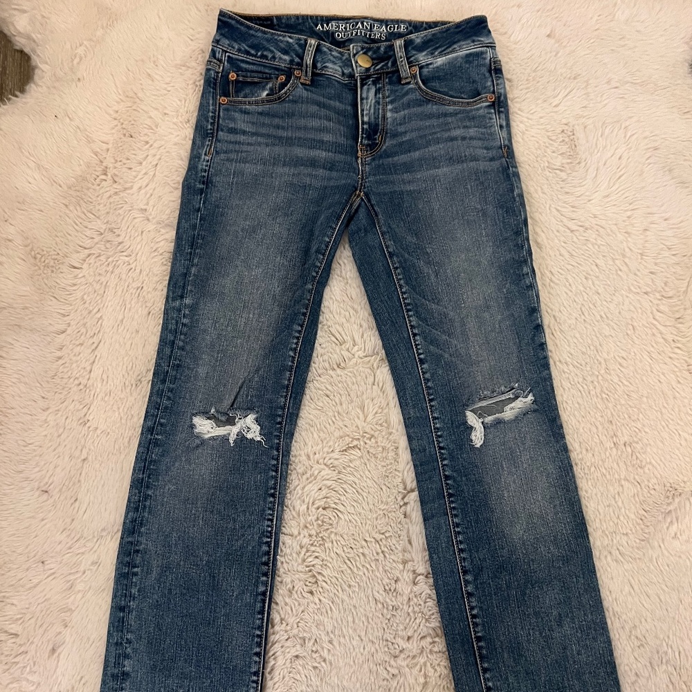 AEO super stretch straight leg jean